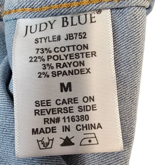 Judy Blue Womens M Denim Won't‎ Lose My Way Utility Jacket NWT - Picture 8 of 12